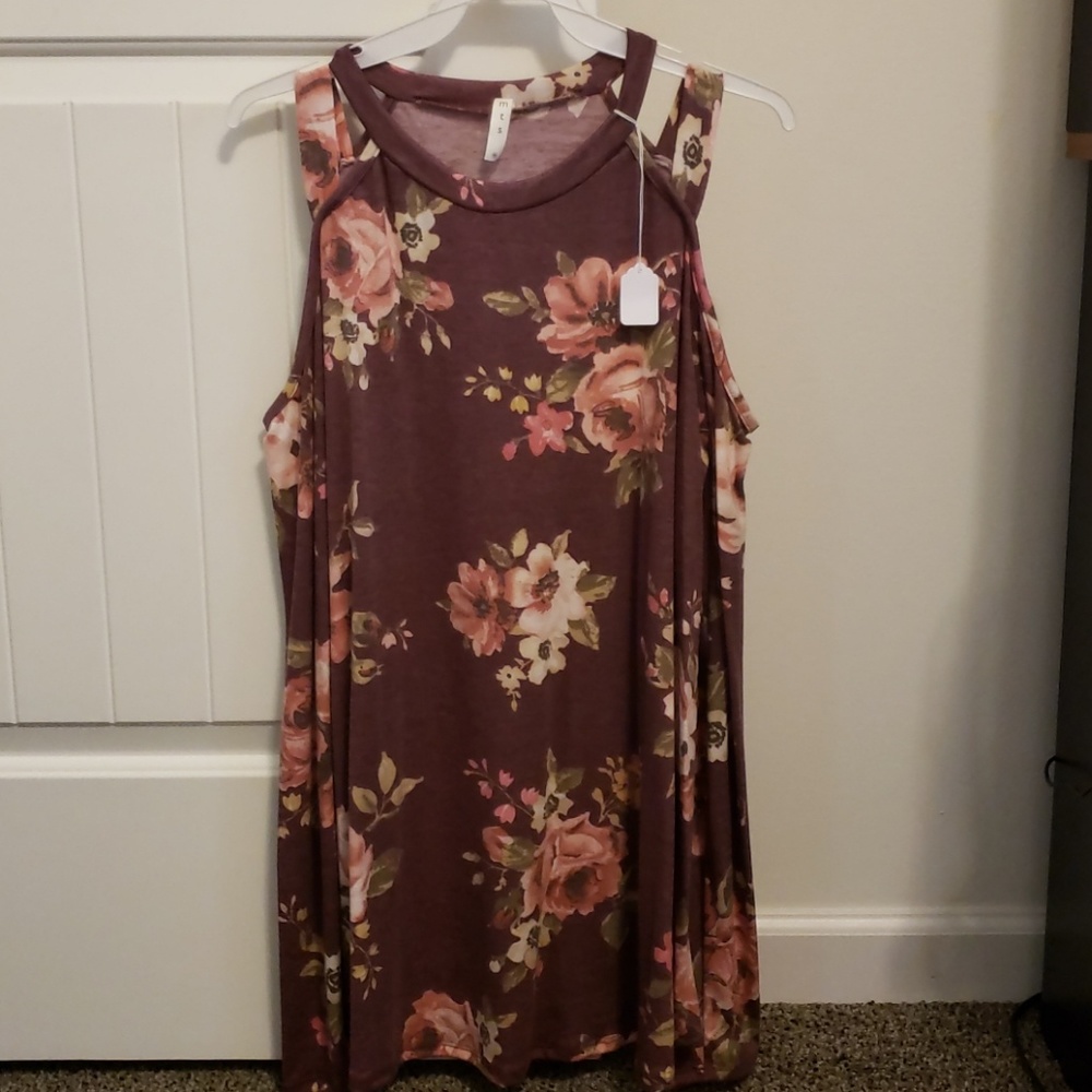 Floral Cold Shoulder Top